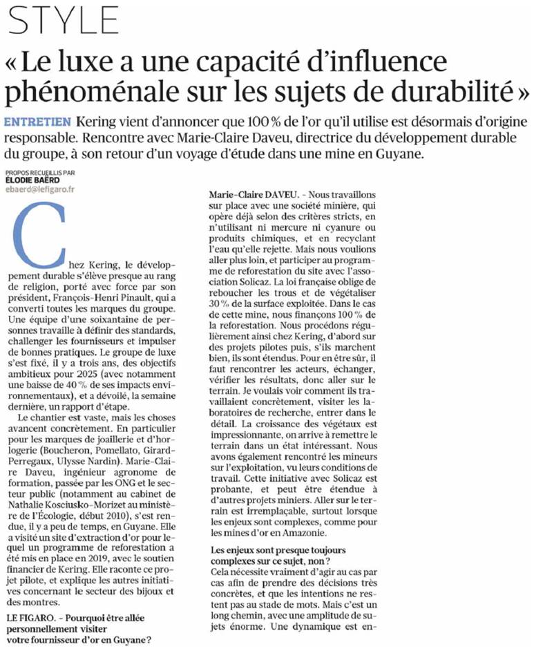 Figaro Kering Or Responsable